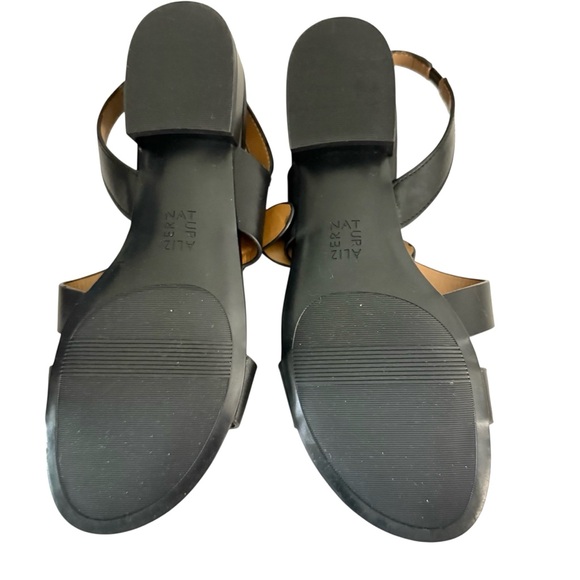 Naturalizer Meesha Slingback Sandals Block Heel Buckle Detail Black Size 9.5 - Picture 8 of 10
